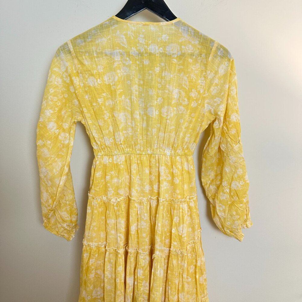 FREE PEOPLE Pappiet Midi Dress in Sunshine Combo Size X-Small - Picture 9 of 12